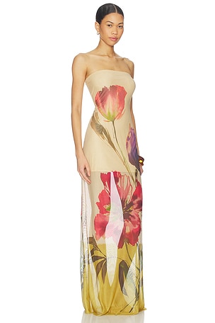 JBQ Ofira Dress in Yellow,Red