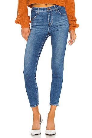 J Brand Alana High Rise Crop Skinny in Cerulean REVOLVE