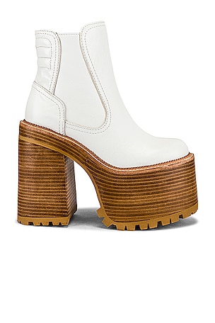 Jeffrey Campbell Critical Platform Bootie in White Tan REVOLVE