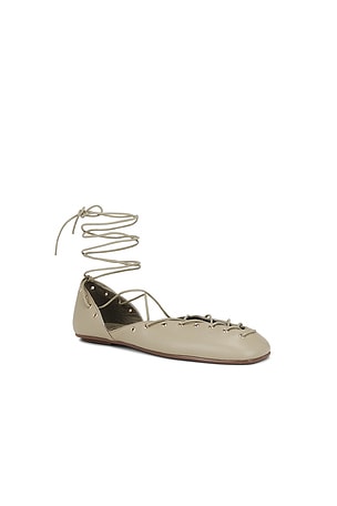 Jeffrey Campbell Jeffrey campbell zapato plano martine en color verde salvia talla 9