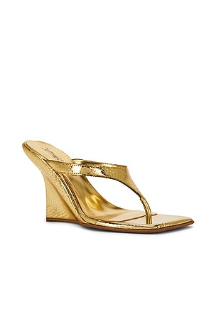 Jeffrey Campbell Romee Sandal in Metallic Gold