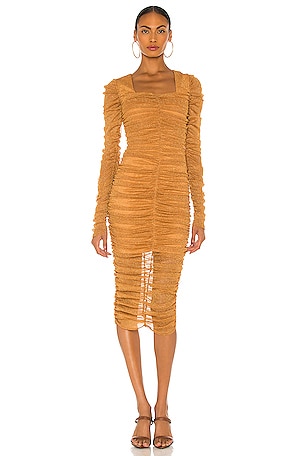 jonathan simkhai ruched dress JONATHAN SIMKHAI STANDARD Lucy Slinky Jersey Cutout Ruched Dress in Black