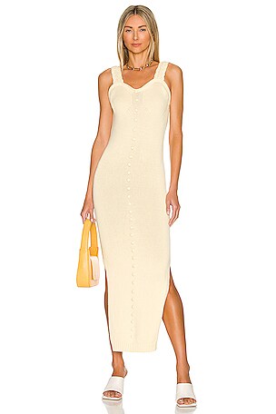 Joslin Studio Brodie Knit Midi Dress in Solar Yellow | REVOLVE