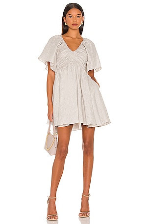 chinese dress ladies Aston Silk Linen Mini Dress – Harvest Moon Home main image 1