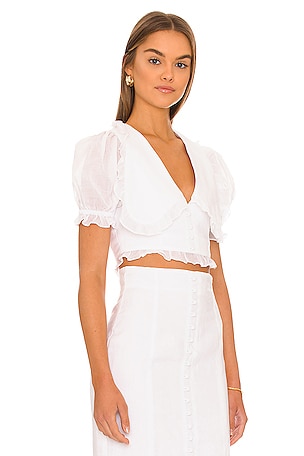 Joslin Studio Lulu Ramie Blouse in White