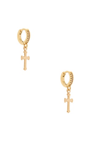 Maldives Cross Hoop Earrings Joy Dravecky Jewelry