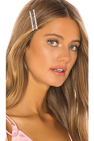 Jennifer Behr Gwen Bobby Pin Set in Crystal | REVOLVE display picture 2