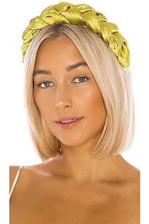 Jennifer Behr Lorelei Headband in Chartreuse | REVOLVE display picture 1