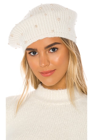 Jennifer Behr Coco Beret in Snow | REVOLVE display picture 1