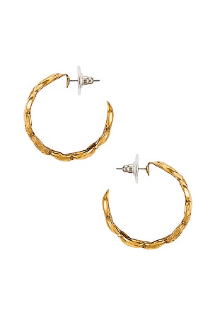 Jennifer Behr Tara Hoop in Metallic Gold