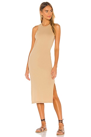 lining for linen dress Handmade Cream Brown Linen Dress – Elegant Splice A-Line Midi main image 0