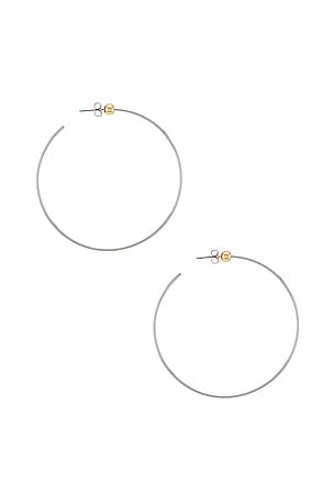 Jenny Bird Icon Hoops in Metallic Silver