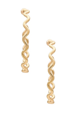 Jenny Bird Playful Squiggle Earrings in Metallic Gold