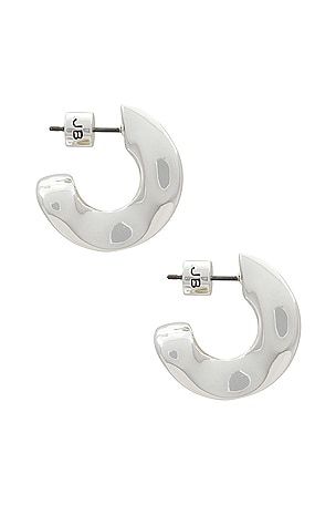 Jenny Bird Doune Chunky Hoop in Metallic Silver