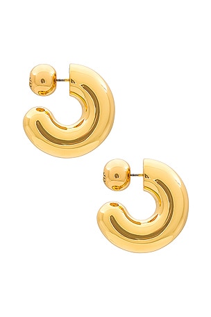 Jenny Bird Tome Large Hoops in Metallic Gold
