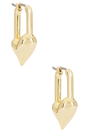 Padlock Heart Huggies Earrings Jenny Bird