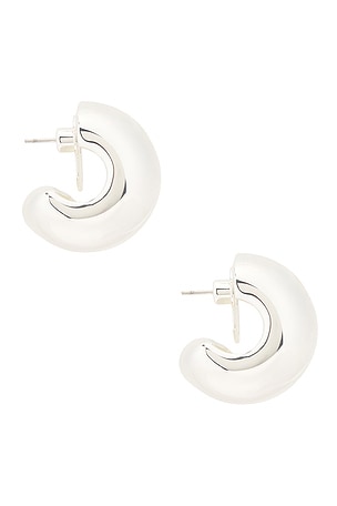 Jenny Bird Gemma Hoops in Metallic Silver