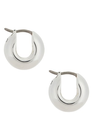 Jenny Bird Mini Tome Hoop Earrings in Metallic Silver