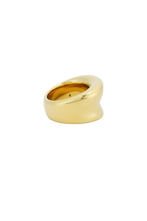 Jenny Bird Viviana Ring in Metallic Gold. Size 7. Also