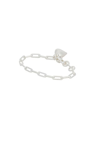 Jenny Bird Puffy Heart Bracelet in Metallic Silver