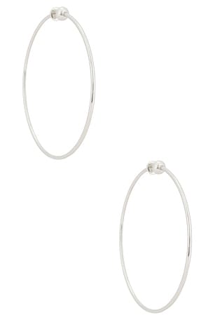 Jenny Bird Icon Large Hoop Earrings in Platinum