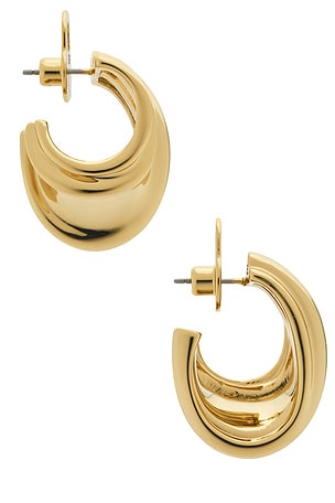 Jenny Bird Leona Hoops in Metallic Gold