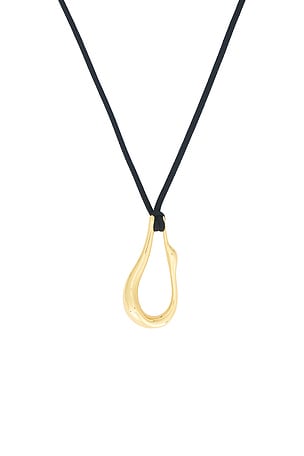 Jenny Bird Egret Rope Necklace in Metallic Gold