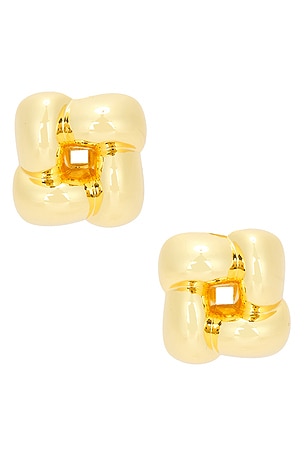 Medium Woven Square Earrings Jenny Bird