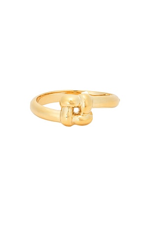 Jenny Bird Woven Square Bangle in Metallic Gold