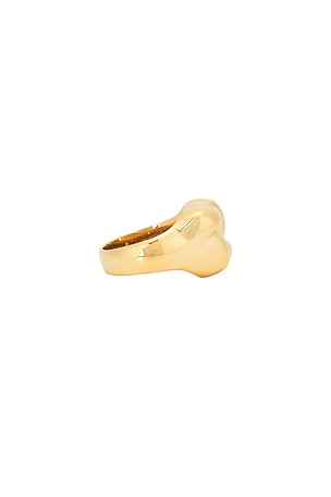 Jenny Bird Woven Square Ring in Metallic Gold