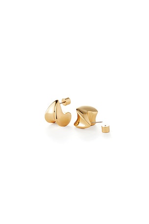 Jenny Bird Small Paige Puffs Earrings in Metallic Gold