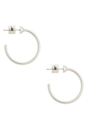 Jenny Bird Mini Icon Hoops Earring in Metallic Silver
