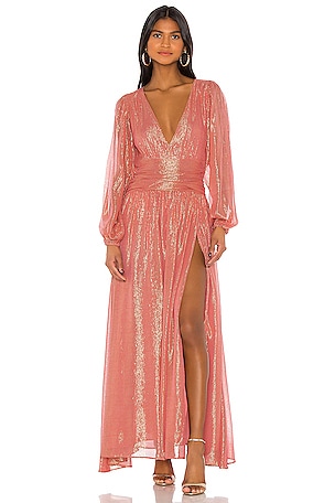 Jen's Pirate Booty River In The Sky Lapis Maxi in Sunset Lurex | REVOLVE