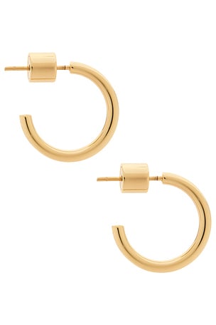 Jennifer Fisher Thread Huggies in Metallic Gold