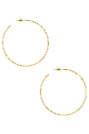 Jennifer Fisher 2 Thread Hoops in Metallic Gold