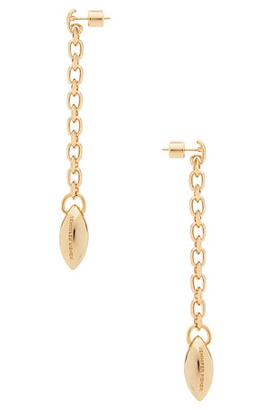 Jennifer Fisher Link Linear Earrings in Metallic Gold