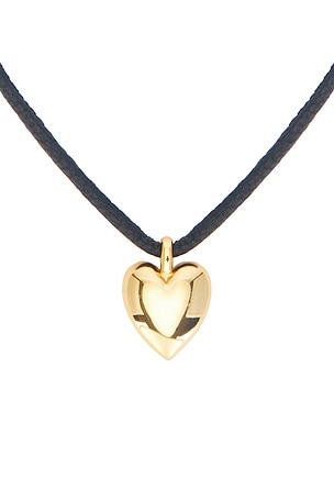 Jennifer Fisher Puffy Heart Adjustable Choker Necklace in Metallic Gold