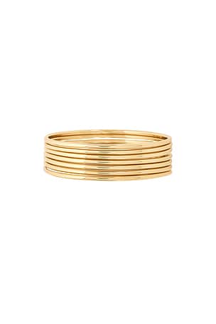 Jennifer Fisher Bangle Set in Metallic Gold