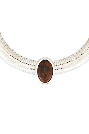 Julietta Opyum Necklace in Metallic Silver