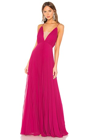 jill stuart evening dresses Renesmee Yellow Floral Print Satin Maxi Dress - US 14