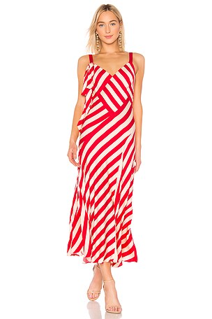 JILL JILL STUART Striped Maxi Dress in Hibiscus & Sand | REVOLVE