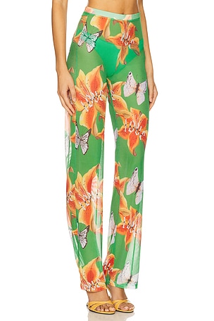 Juliet Johnstone Mesh Pant in Green