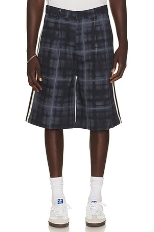 Jungles Haze Plaid Shorts in Blue