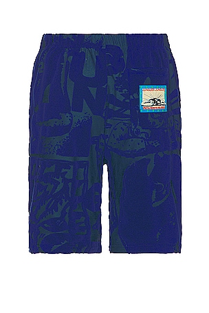 Jungles Terry Towelling Short in Blue