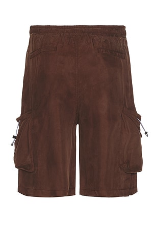 Jungles Oversize Pocket Shorts in Brown