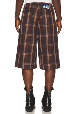 Jungles Tartan Hollywood Shorts in Brown