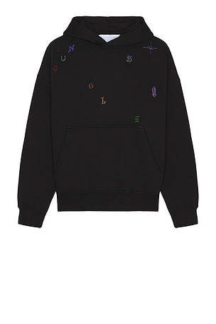 Letters Beaded Hoodie Jungles