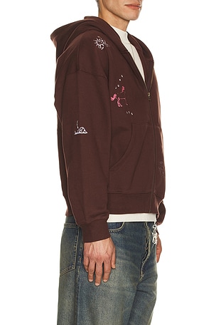 Jungles Impules Zip Hoodie in Brown