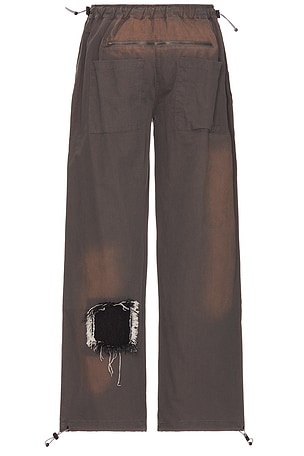 Jungles Repaired Zip Pant in Charcoal