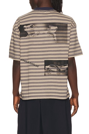 Jungles Togetherness Stripe Tee in Brown
